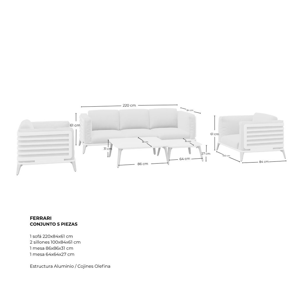 PRODUCTOS LA MIRROR - MEDIDAS FERRARI