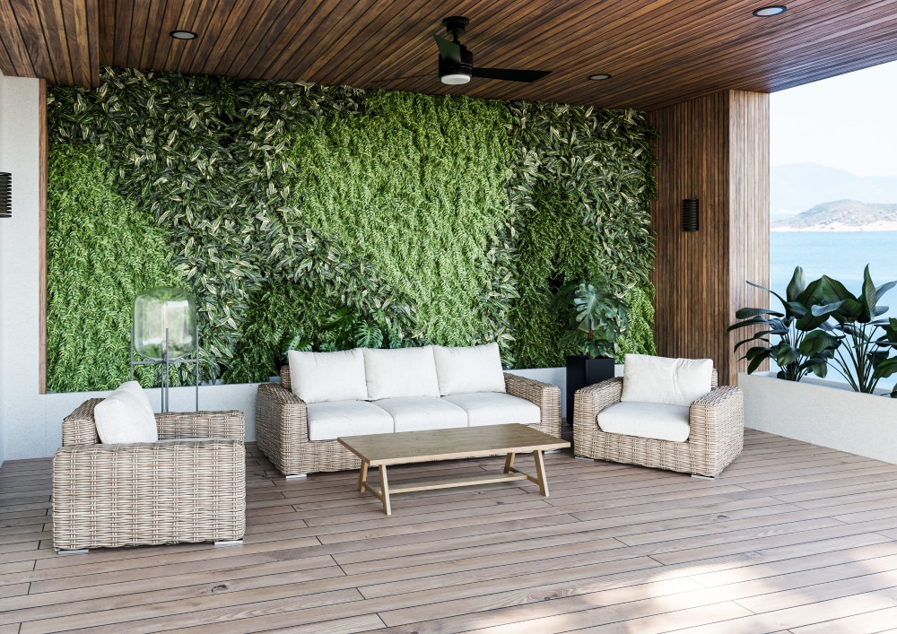 Muebles de exterior de ratán