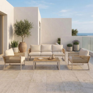 Conjunto jardín Kenya champagne