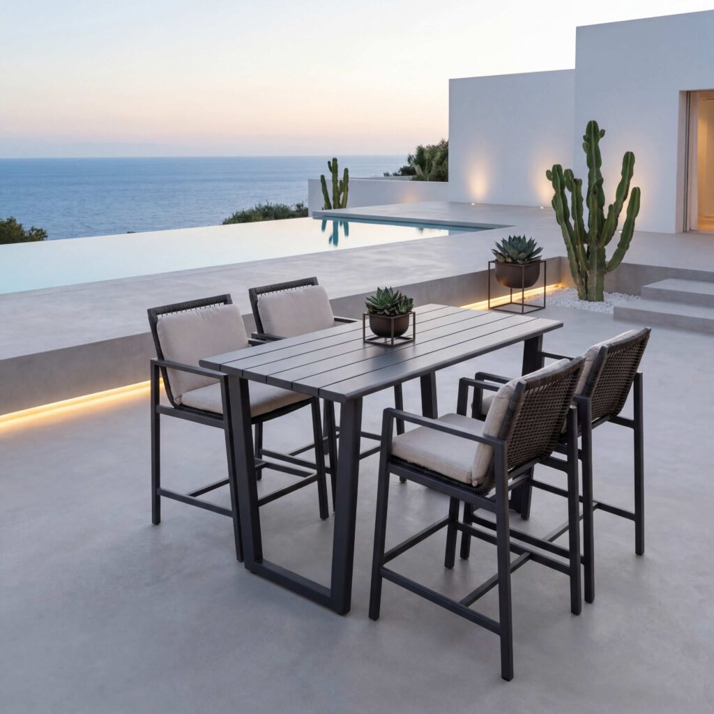 Dimensiones adecuadas mesa de exterior